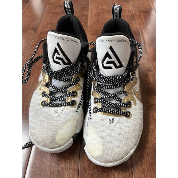 Nike Giannis Immortality Championship Size 5 White Black Gold CZ4099-100 - Picture 3 of 15